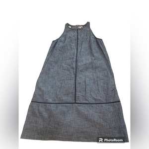 Vintage Gap Chambray Denim‎ Sleeveless Jean Shift Dress Back Zip Women’s 4